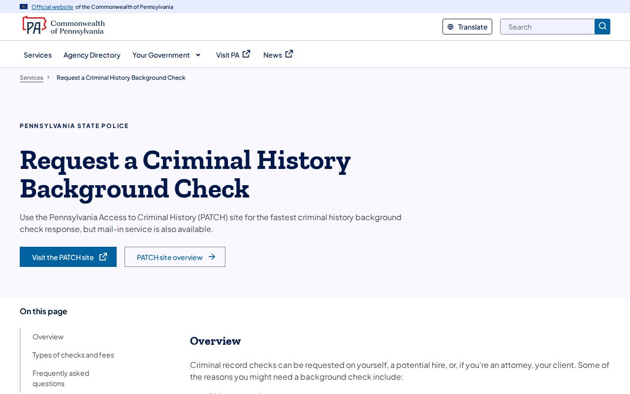 Susquehanna County arrest record methods from Pennsylvania State Police
